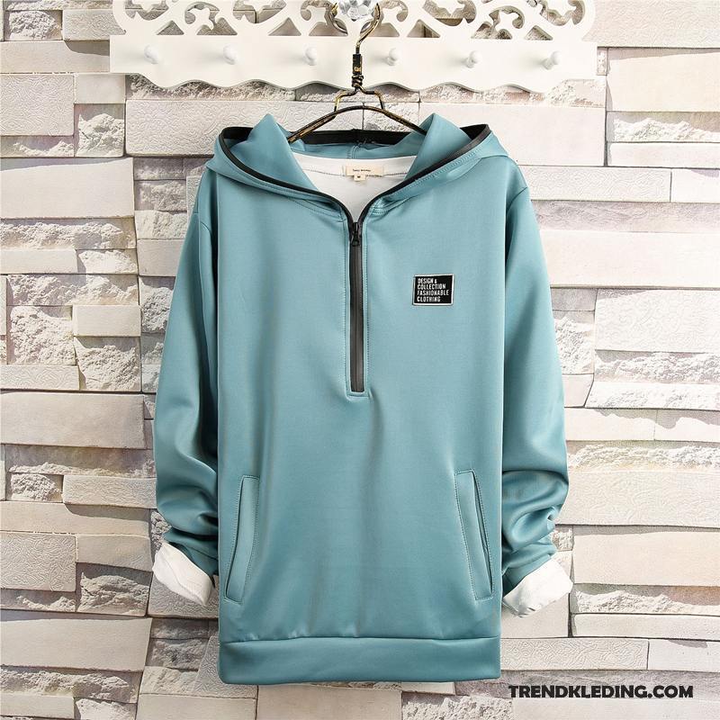 Hoodie Heren Sport Jas Herfst Jasje Trend Voorjaar Blauw