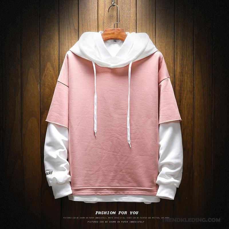 Hoodie Heren Voorjaar Student Jas Groot Jeugd Dunne Rood Zwart