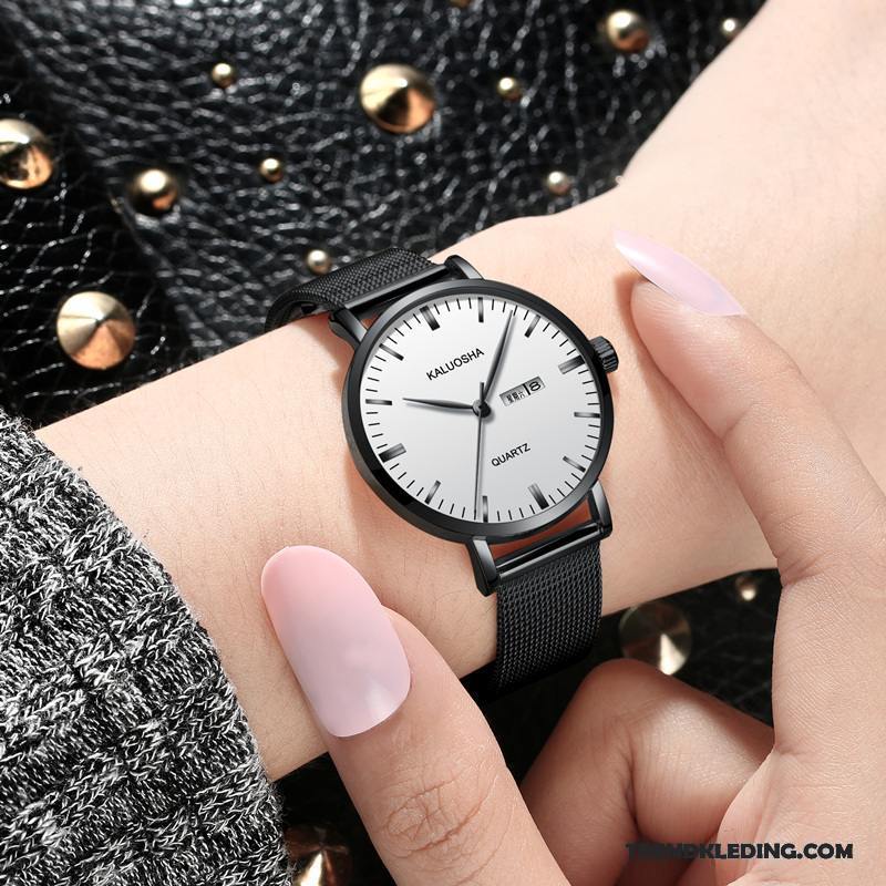 Horloge Dames 2018 Persoonlijkheid Casual Nieuw Meisje Elegante Wit Zwart