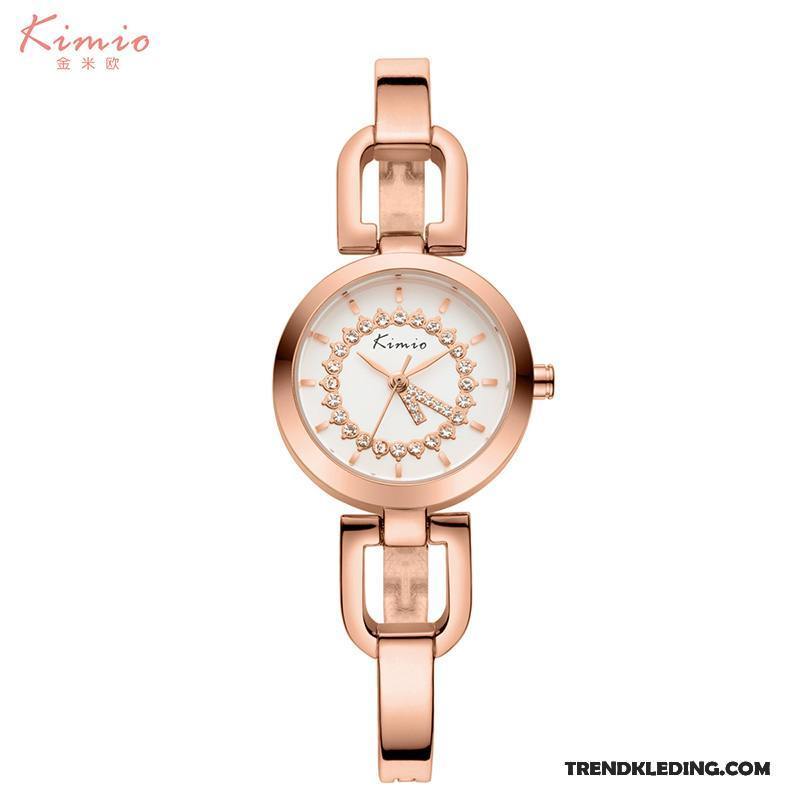 Horloge Dames Armbanden Bloemen Elegante Persoonlijkheid Ketting Mode Goud