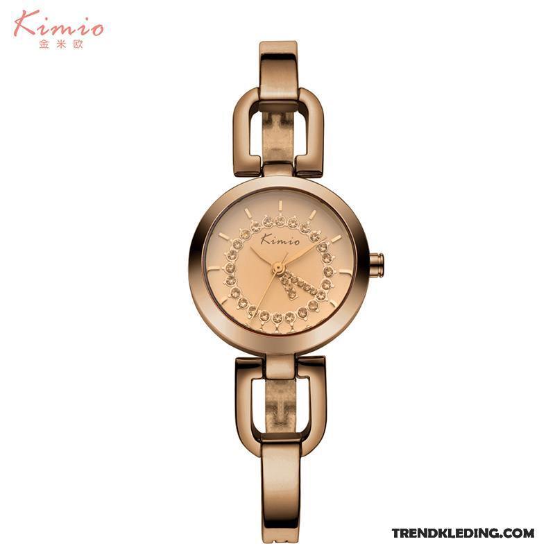 Horloge Dames Armbanden Bloemen Elegante Persoonlijkheid Ketting Mode Goud