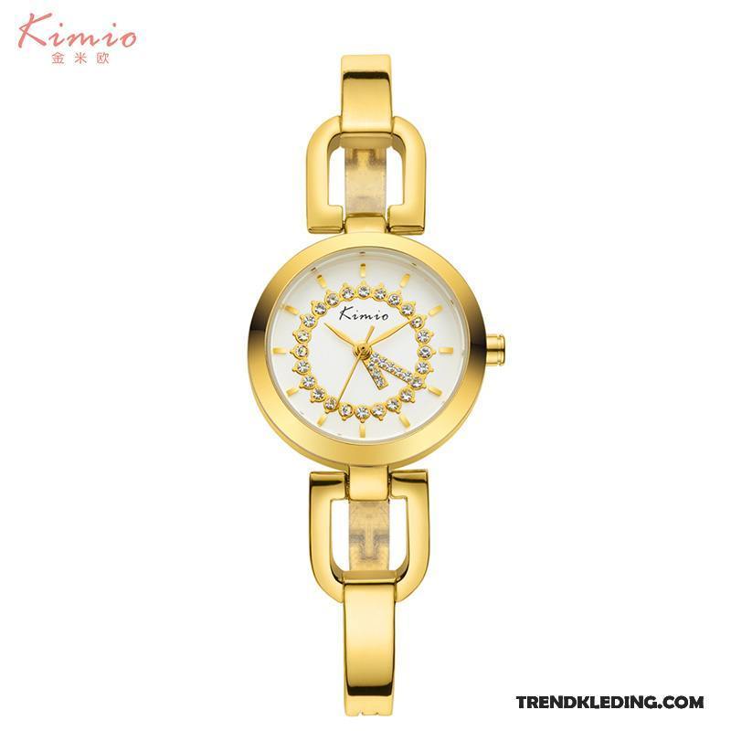 Horloge Dames Armbanden Bloemen Elegante Persoonlijkheid Ketting Mode Goud