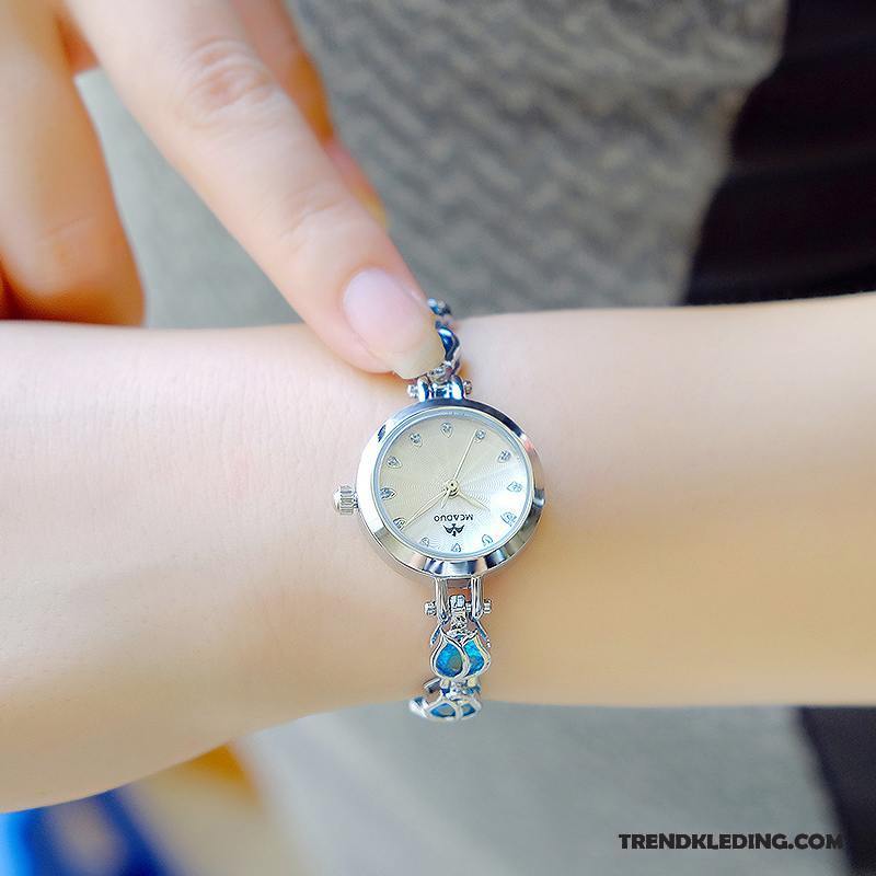 Horloge Dames Casual Waterdicht Hart Eenvoudig Meisje Student Gouden