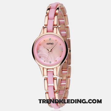 Horloge Dames Eenvoudig Quartz Horloge Meisje Mini Armbanden Trend Roze