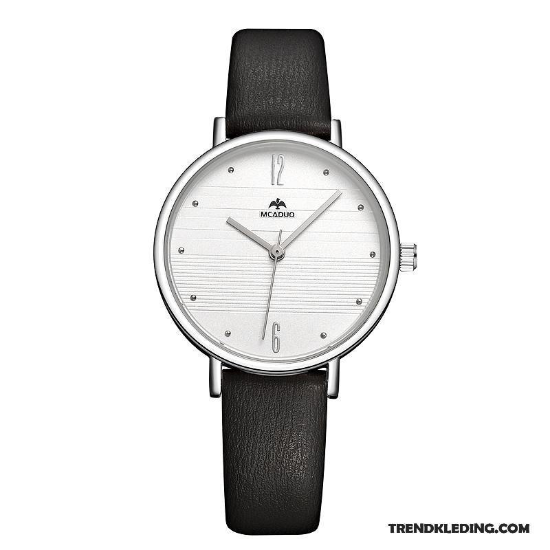 Horloge Dames Eenvoudig Vers Vintage Schattig Trend Meisje Grijs