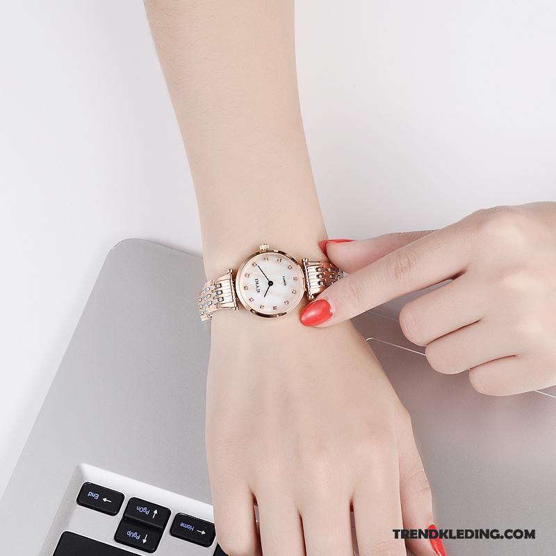 Horloge Dames Ketting Elegante Rood Zwart