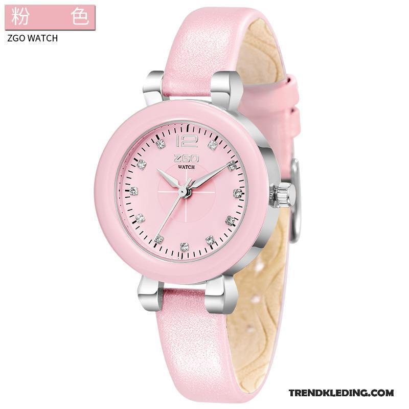 Horloge Dames Kind Gemiddelde Mini Waterdicht Student Schattig Roze