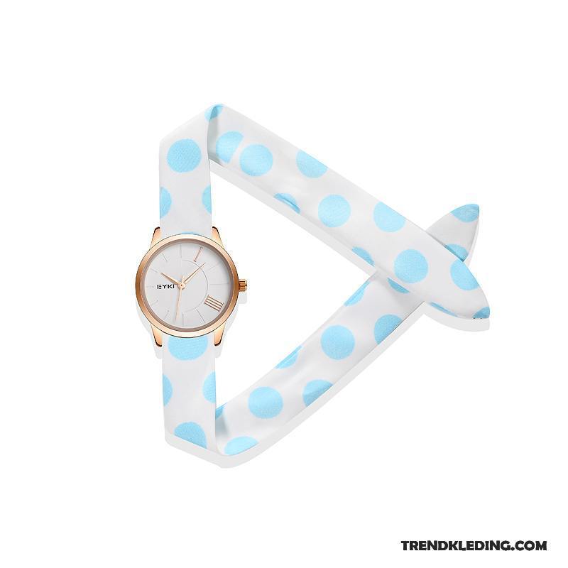 Horloge Dames Kunst Decoratie Trend Mini Vers Elegante Wit