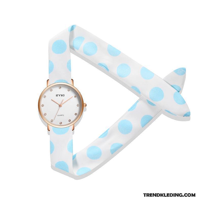 Horloge Dames Kunst Decoratie Trend Mini Vers Elegante Wit