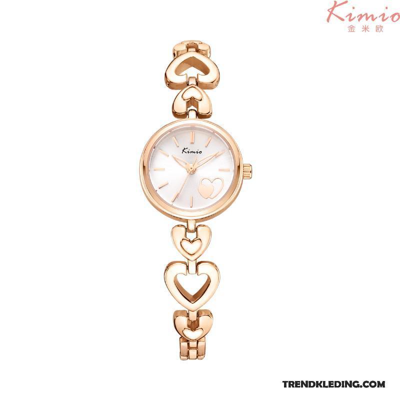 Horloge Dames Kunst Trend Waterdicht Eenvoudig Mini Genereus Gouden