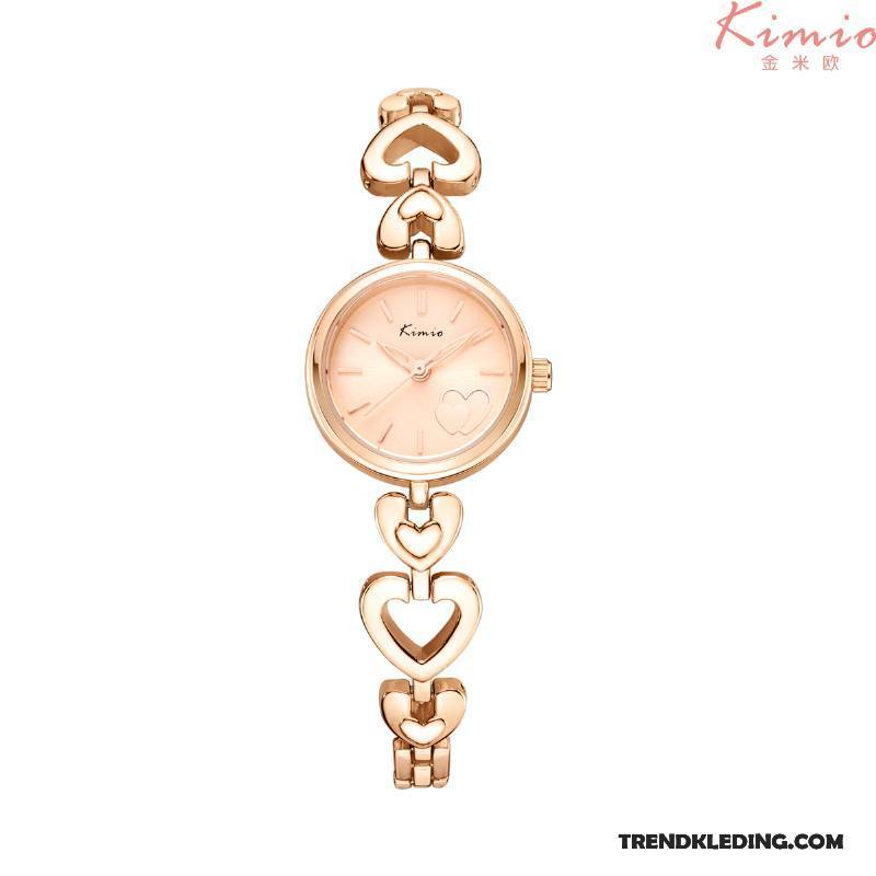 Horloge Dames Kunst Trend Waterdicht Eenvoudig Mini Genereus Gouden