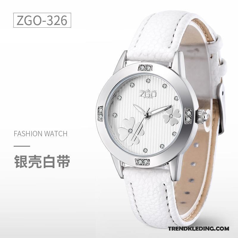 Horloge Dames Meisje Casual De Middelbare School Student Quartz Horloge Waterdicht Roze Goud
