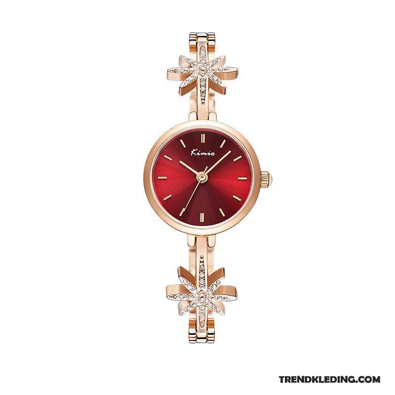 Horloge Dames Mini Vers Waterdicht Vintage Gemiddelde Kunst Goud