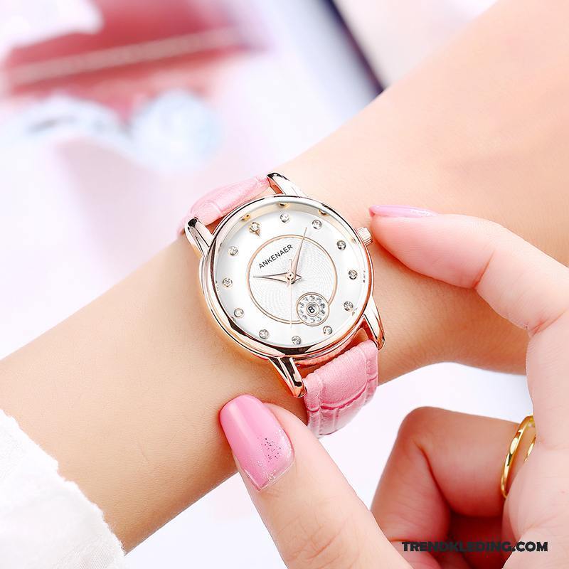 Horloge Dames Nieuw Strass Waterdicht Casual Eenvoudig Quartz Horloge Wit