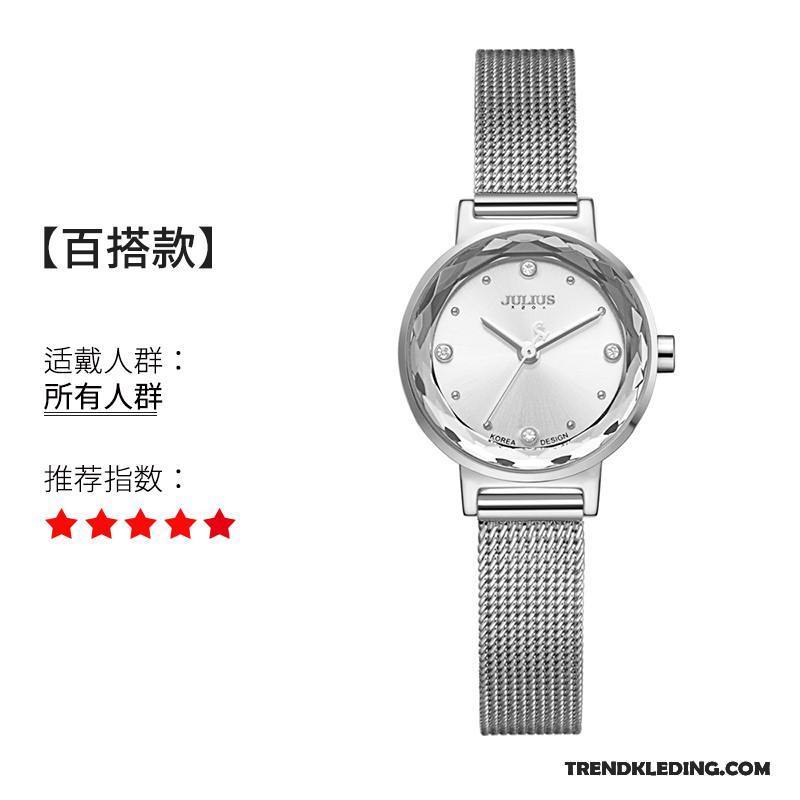 Horloge Dames Quartz Horloge Trend Lang Mode Student Waterdicht Roze Goud