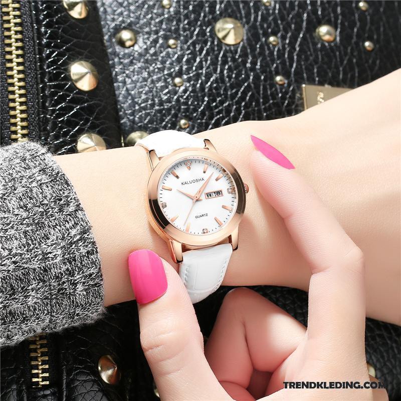 Horloge Dames Riem Waterdicht Echte Trend Heren Eenvoudig Bruine