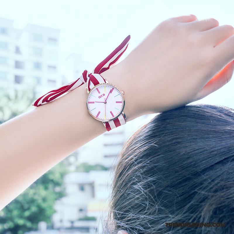 Horloge Dames Schattig Eenvoudig Mini Kind Gemiddelde Meisje Wit