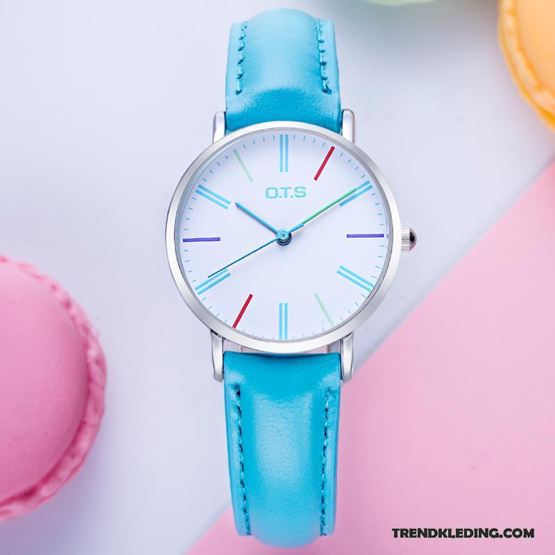 Horloge Dames Schattig Eenvoudig Mini Kind Gemiddelde Meisje Wit