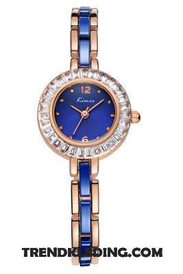 Horloge Dames Strass Armbanden Mode Trend Blauw Zwart