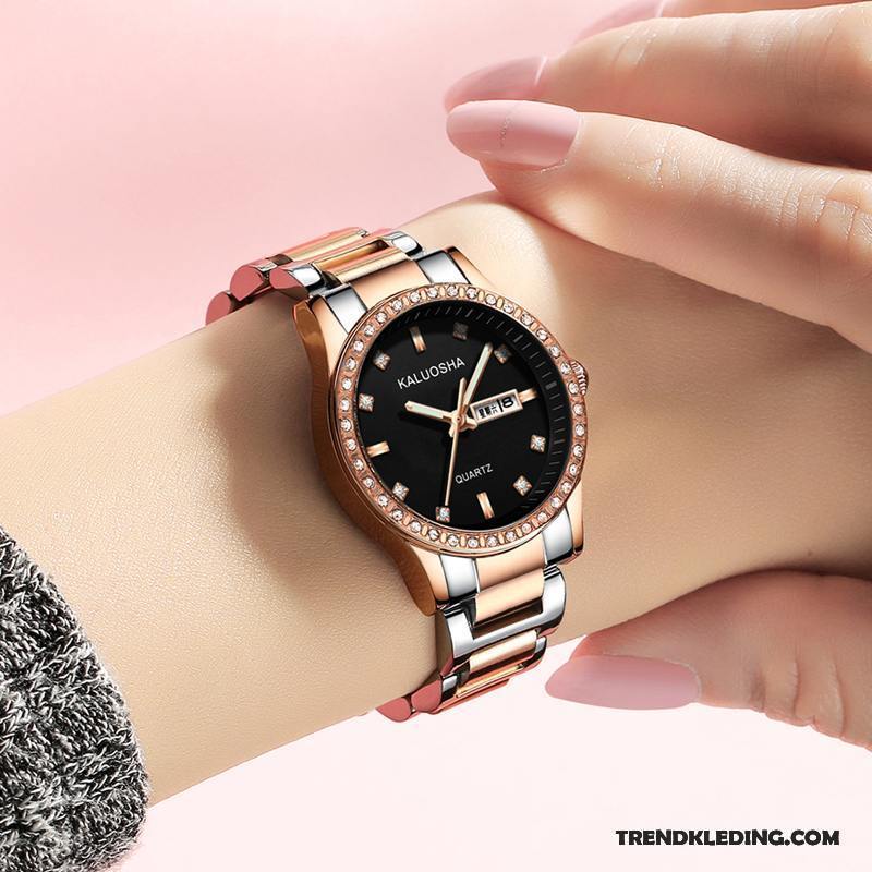 Horloge Dames Student Quartz Horloge Mode Eenvoudig Nieuw Echte Gouden