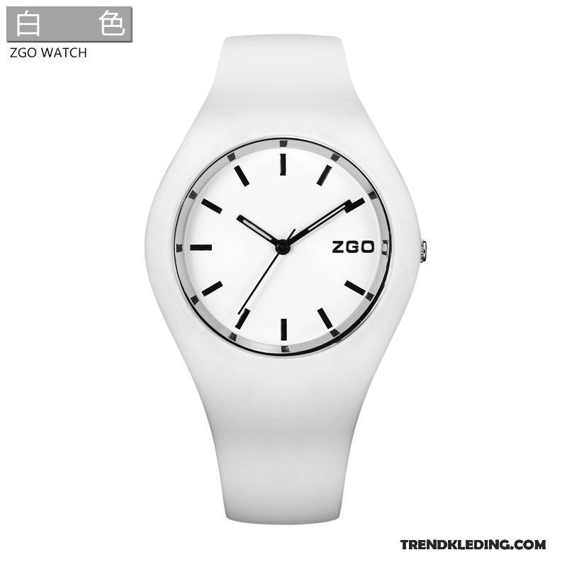 Horloge Dames Tiener De Middelbare School Heren Casual Student Waterdicht Wit Zwart