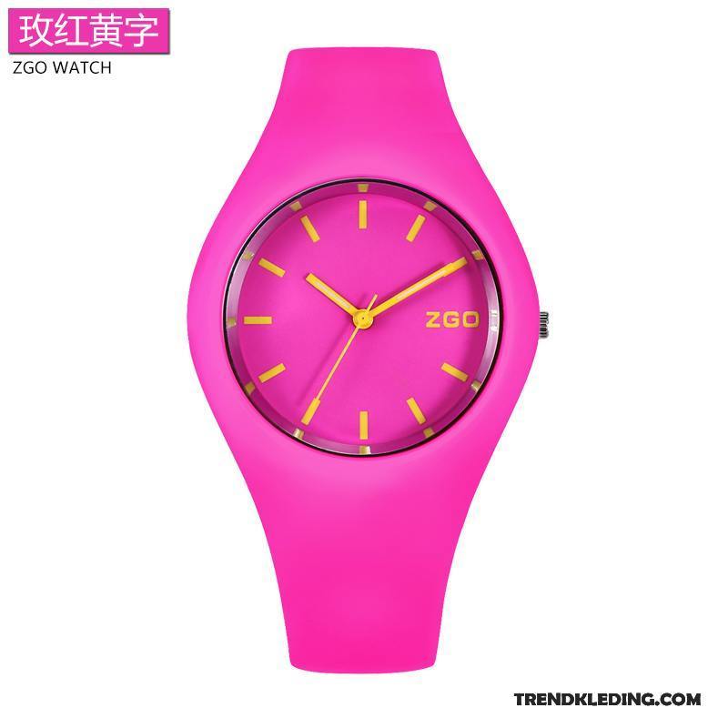 Horloge Dames Tiener De Middelbare School Heren Casual Student Waterdicht Wit Zwart