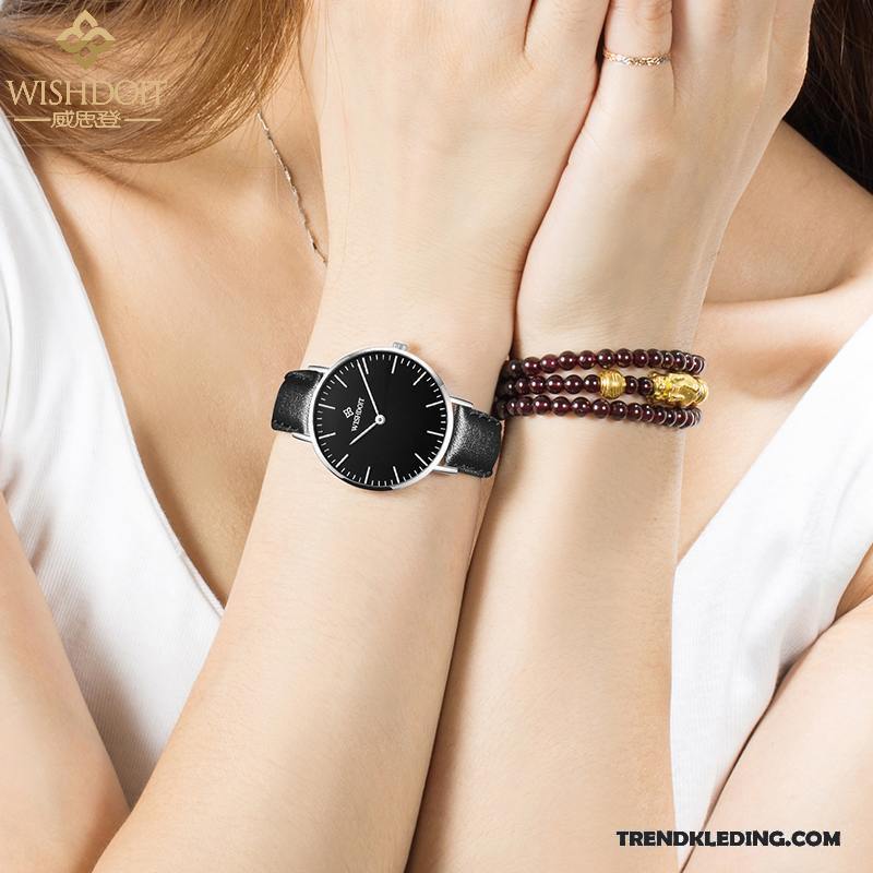 Horloge Dames Trend Heren Mode Riem Business Lovers Zwart