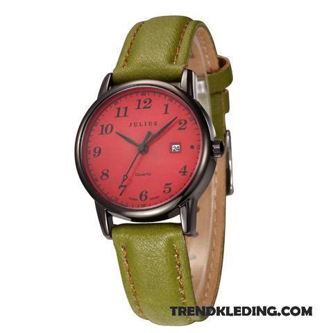 Horloge Dames Trend Quartz Horloge Waterdicht Vintage Mode Student Zwart Bruine Licht