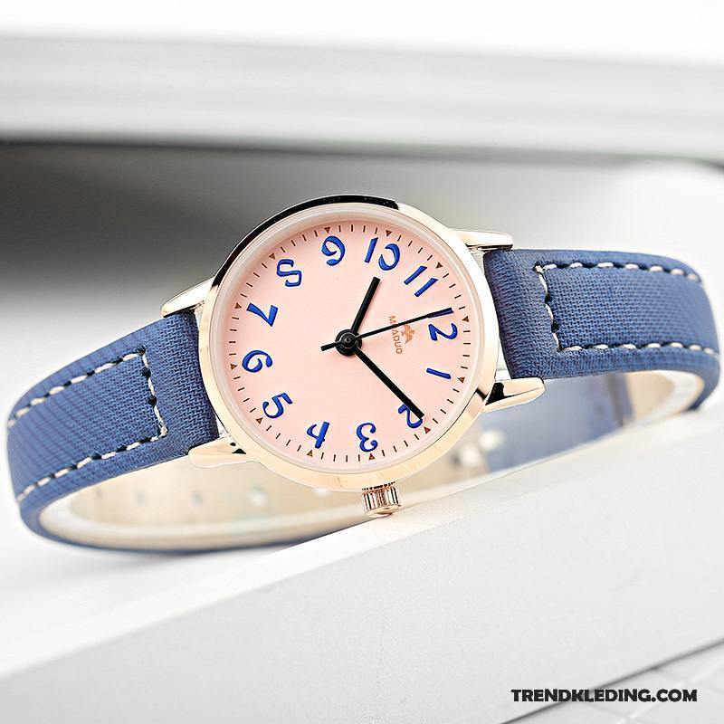 Horloge Dames Verjaardagscadeau Schattig Meisje Trend Kind Student Blauw