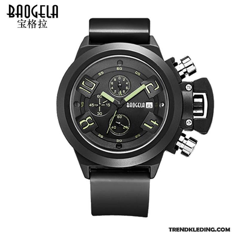 Horloge Heren Groot Mode Student Waterdicht Sport Quartz Horloge Groen