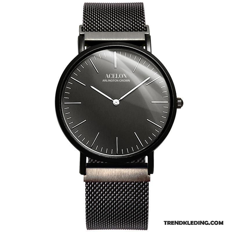 Horloge Heren Mode Casual Waterdicht Business Eenvoudig Quartz Horloge Roze Zwart Goud