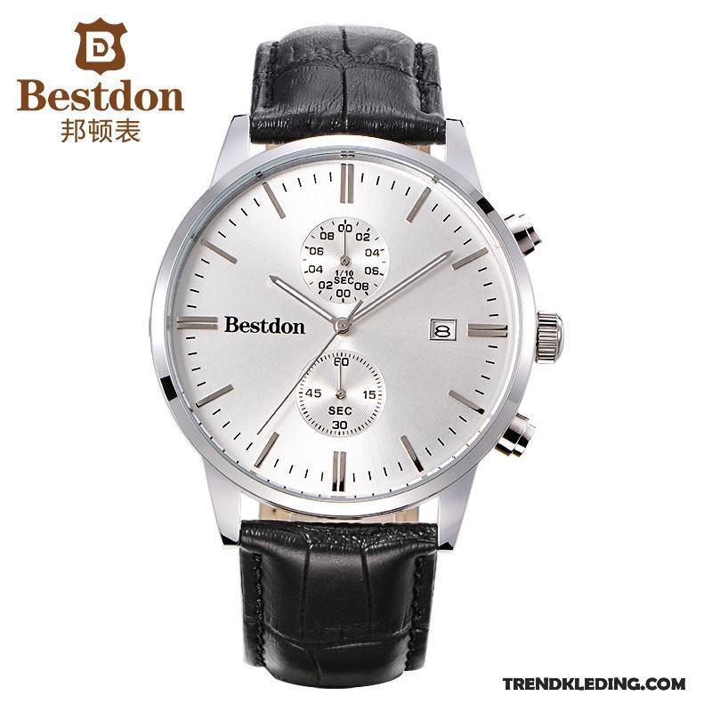 Horloge Heren Riem Groot Casual Student Eenvoudig Trend Bruine
