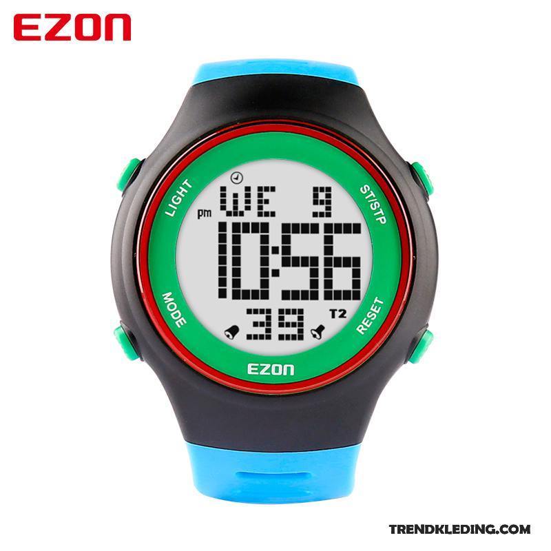 Horloge Heren Student Outdoor Mode Casual Elektronisch Horloge Waterdicht Zwart