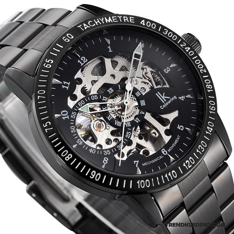 Horloge Heren Trend Dun Business Casual Waterdicht Automatisch Zilver Wit