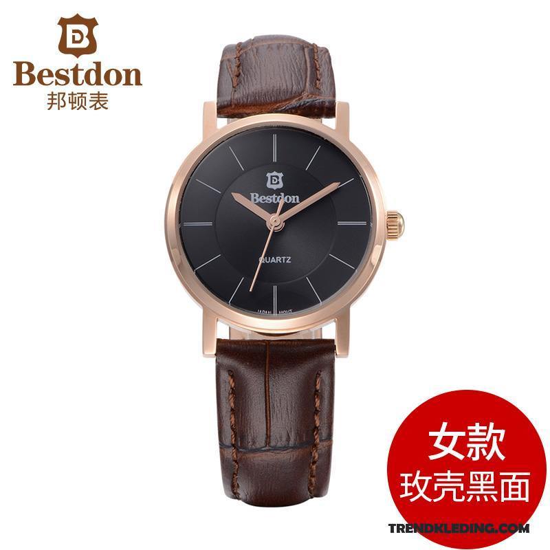 Horloge Heren Trend Eenvoudig Waterdicht Casual Mode Quartz Horloge Wit Zwart