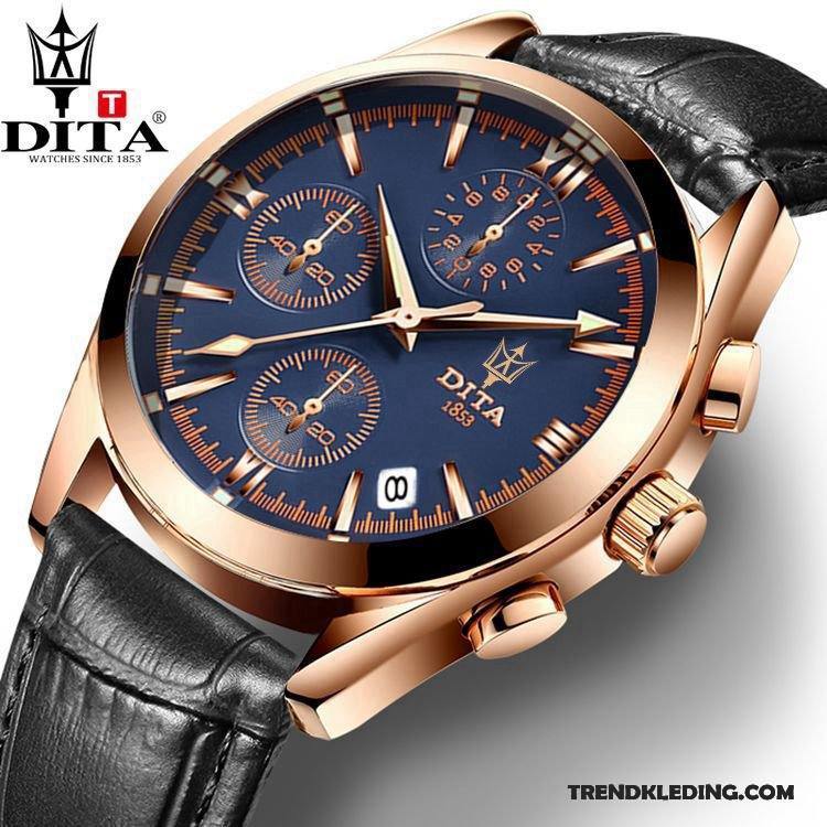 Horloge Heren Trend Student Riem 2018 Quartz Horloge Mode Roze Zwart Bruine Gouden