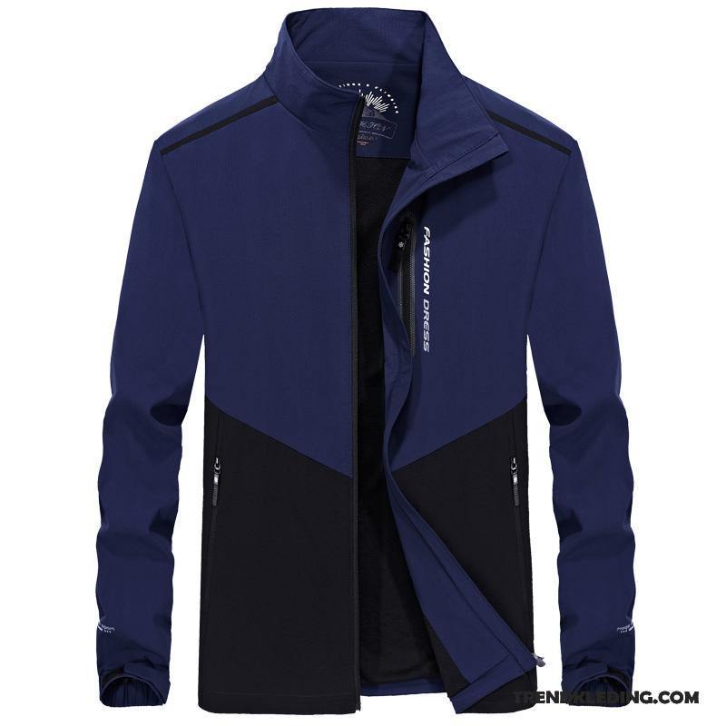 Jassen Heren Trend Nieuw Mooi Sport Jack Slim Fit Zwart