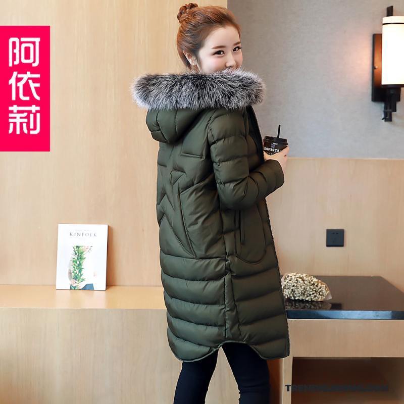 Katoenen Jas Dames Losse Nieuw Winter 2018 Trend Lang Zwart