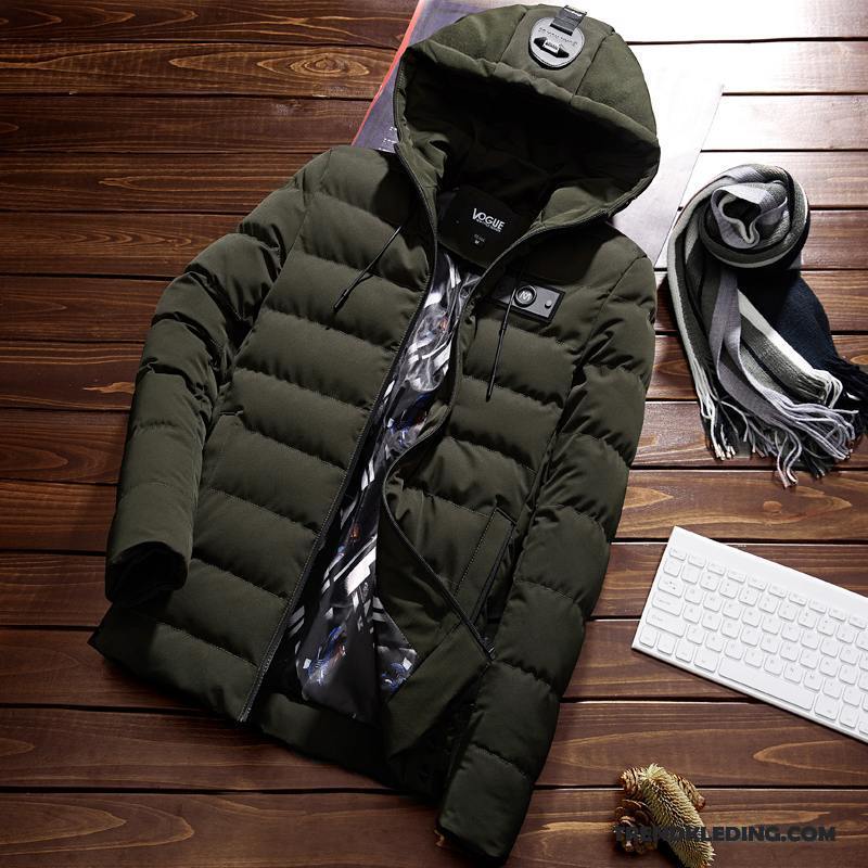 Katoenen Jas Heren Casual Mannelijk Nieuw 2018 Winter Winter Kleding Rood