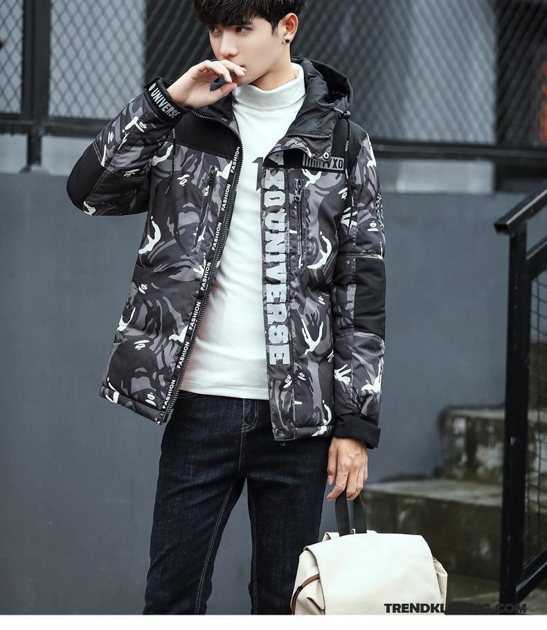 Katoenen Jas Heren Lang Winter Slim Fit 2018 Winter Kleding Dikke Legergroene