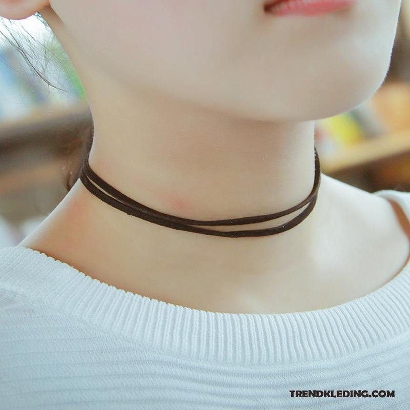 Ketting Dames Accessoires Eenvoudig Decoratie Korte Zwart