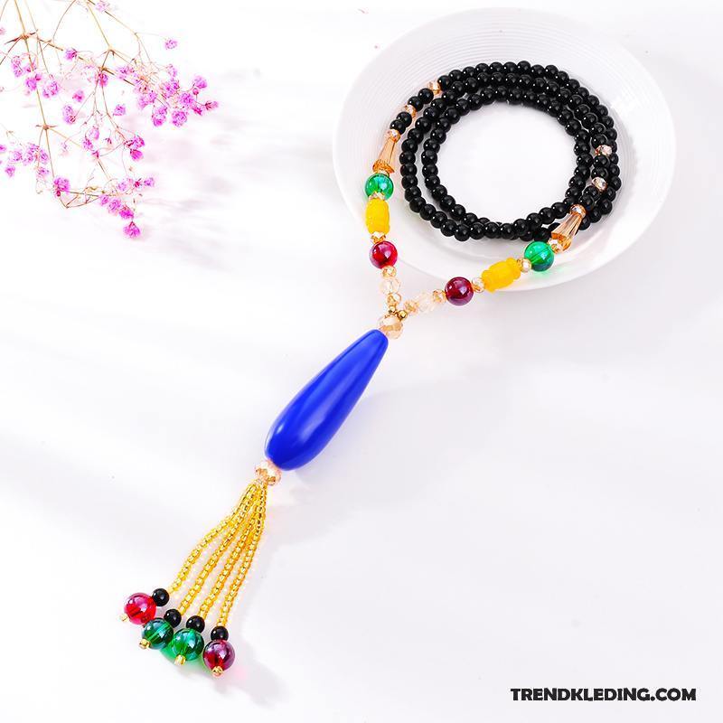 Ketting Dames Hanger Etnische Accessoires Trui Lange Vintage Kleur