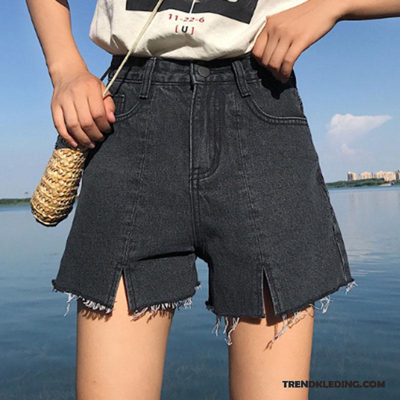 Korte Broek Dames Zomer Losse Trend Hoge Taille Spijkerbroek Jeans Voorjaar Blauw