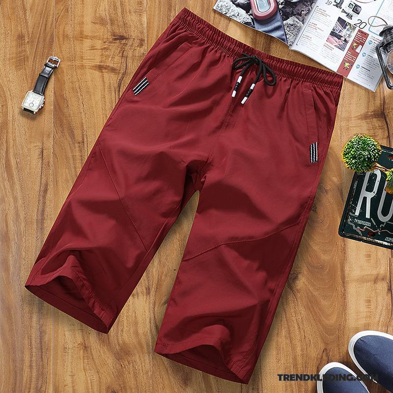 Korte Broek Heren Capri Broek Mode Casual 2018 Nieuw Sport Zandkleur Rood