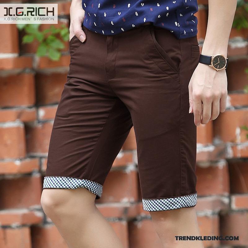 Korte Broek Heren Casual Mannelijk Trend Zomer Groot Zandkleur Geel
