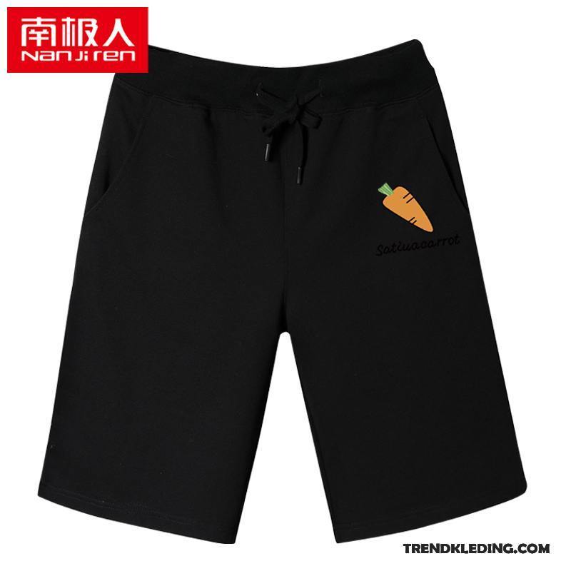 Korte Broek Heren Eenvoudige Sport Losse Running Mannelijk Casual Effen Kleur Grijs