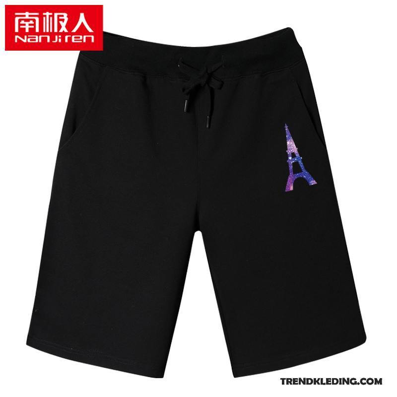 Korte Broek Heren Eenvoudige Sport Losse Running Mannelijk Casual Effen Kleur Grijs