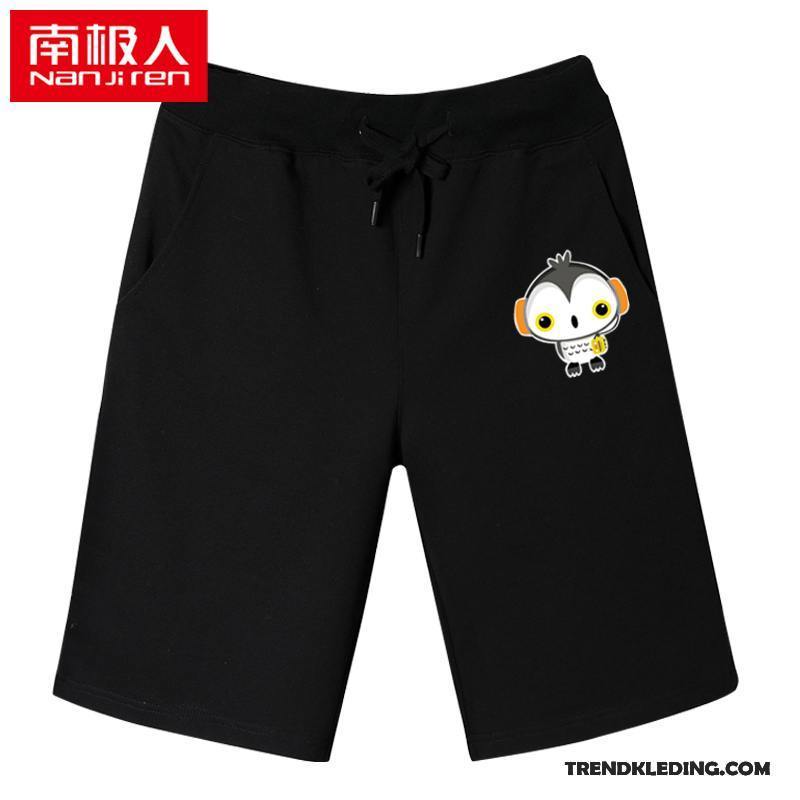 Korte Broek Heren Eenvoudige Sport Losse Running Mannelijk Casual Effen Kleur Grijs