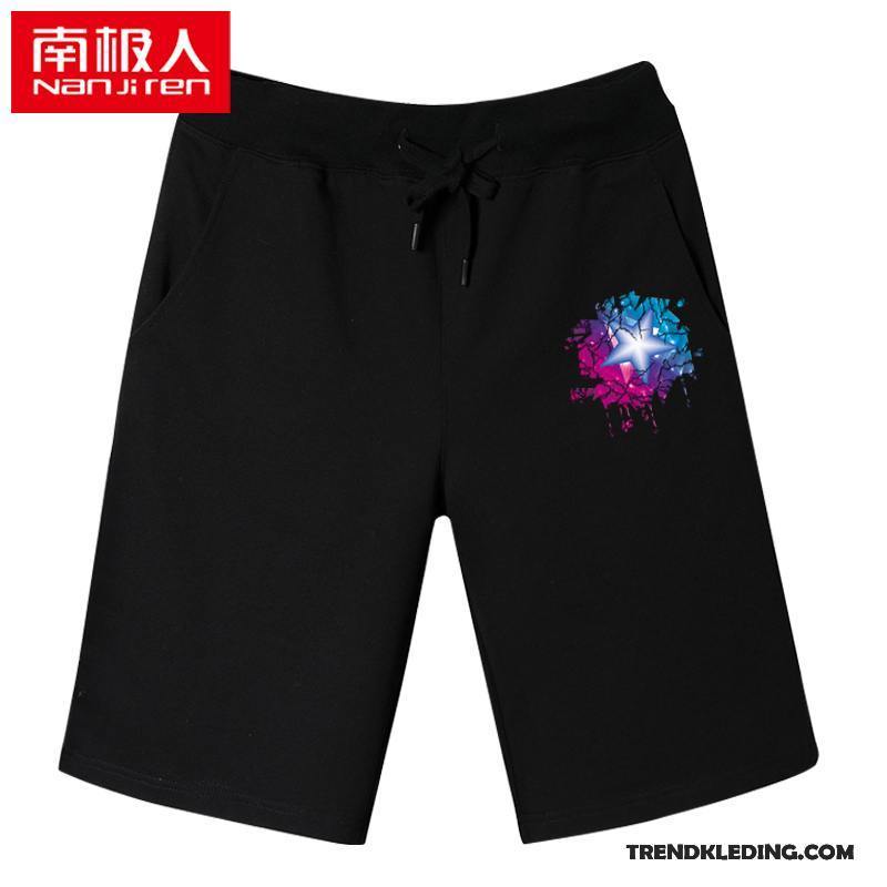 Korte Broek Heren Eenvoudige Sport Losse Running Mannelijk Casual Effen Kleur Grijs