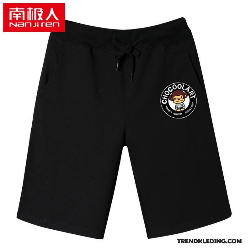 Korte Broek Heren Eenvoudige Sport Losse Running Mannelijk Casual Effen Kleur Grijs